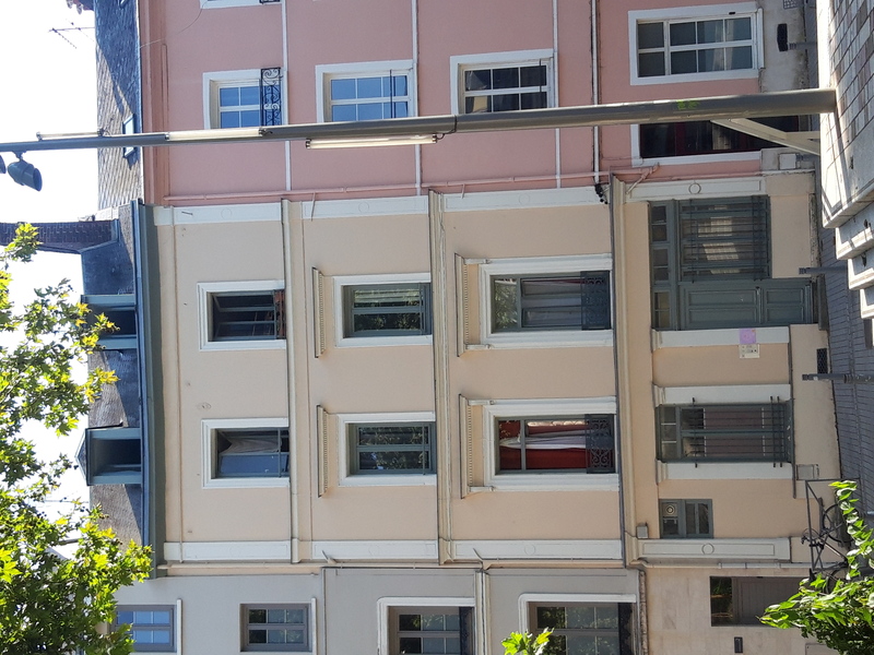 Crédit photo : cerema Immeuble en brique enduite, Rouen